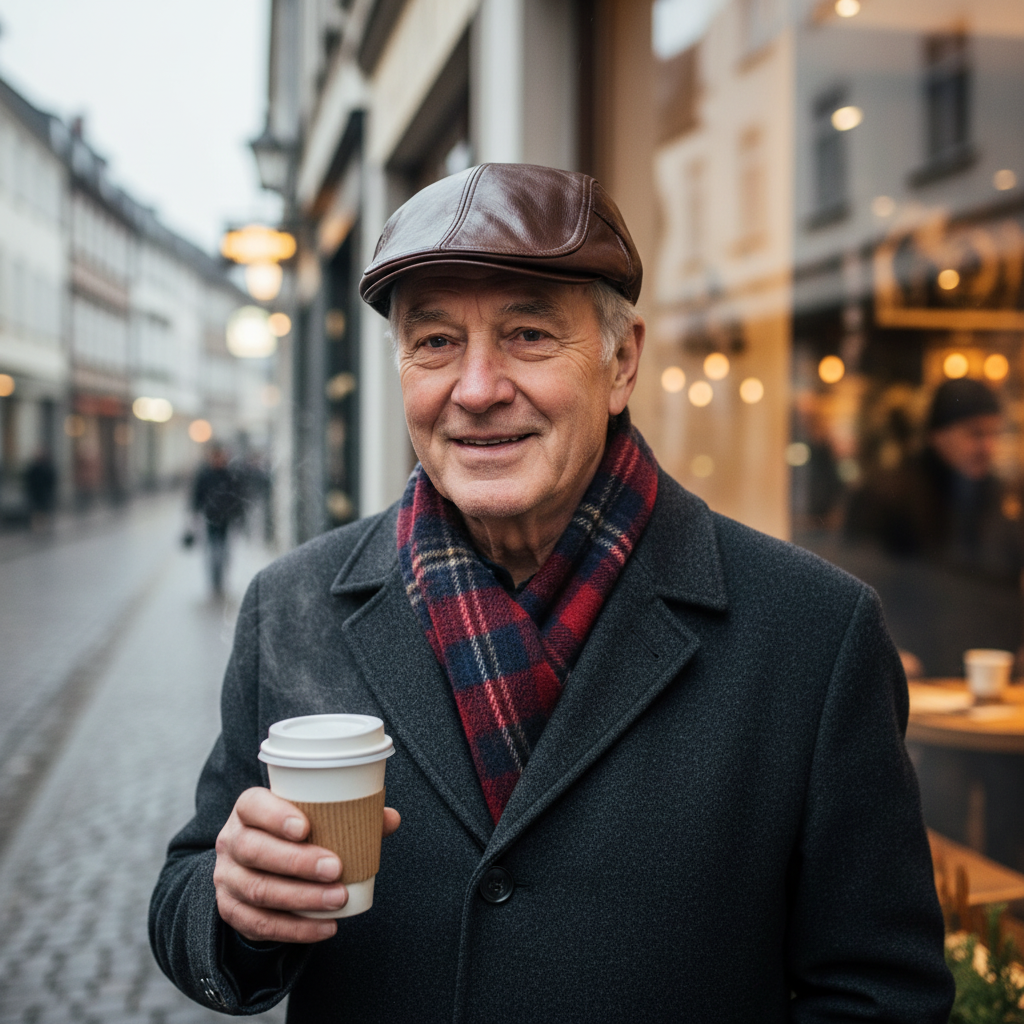 Gorra de cuero Hanz para conductor