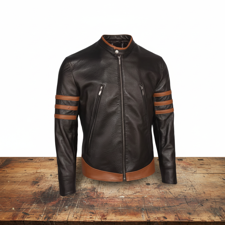 Chaqueta de cuero para motocicleta Henry