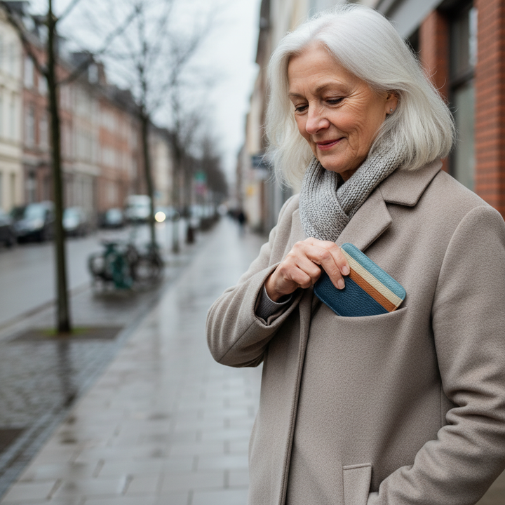 Cartera de cuero Louis