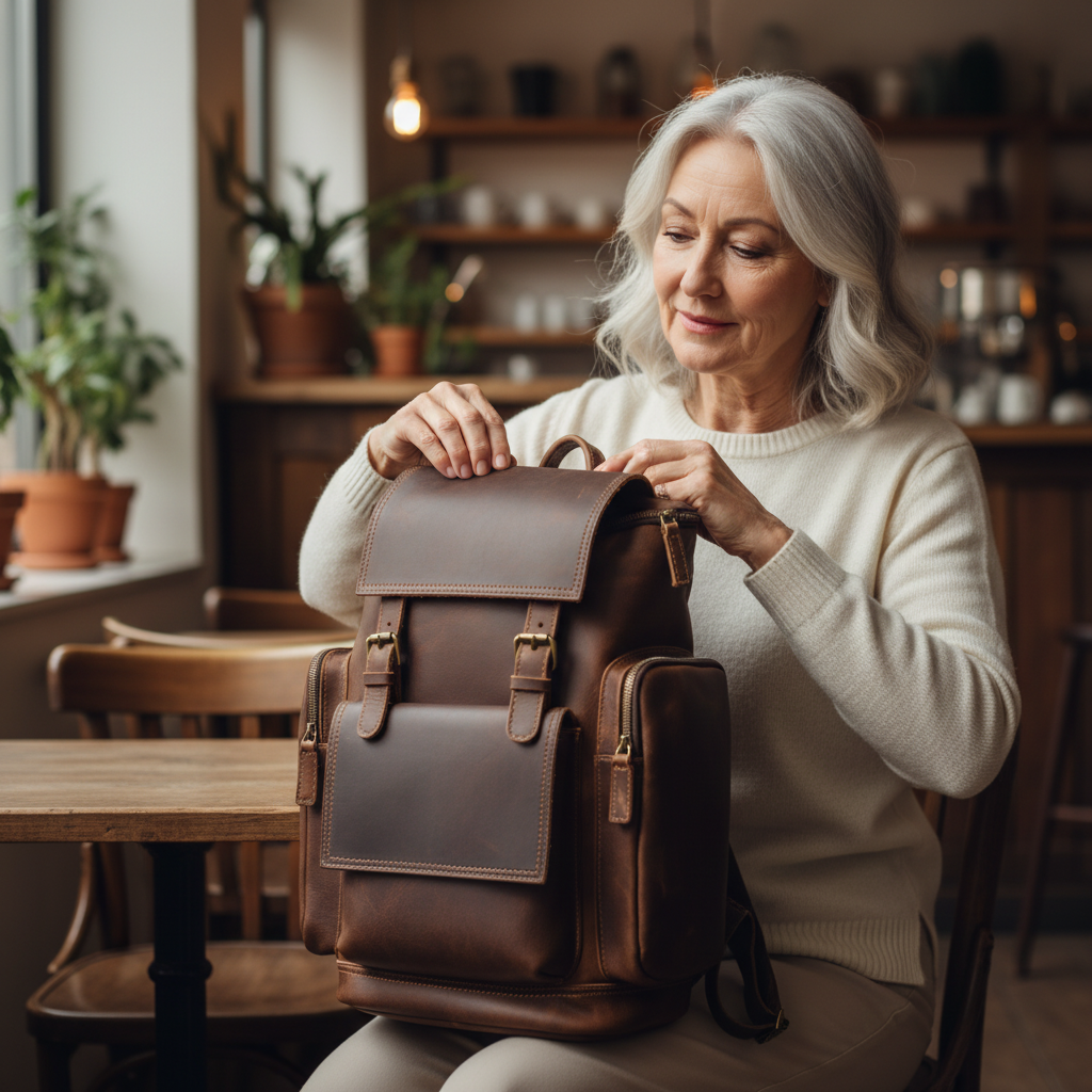 Moritz Mochila de cuero