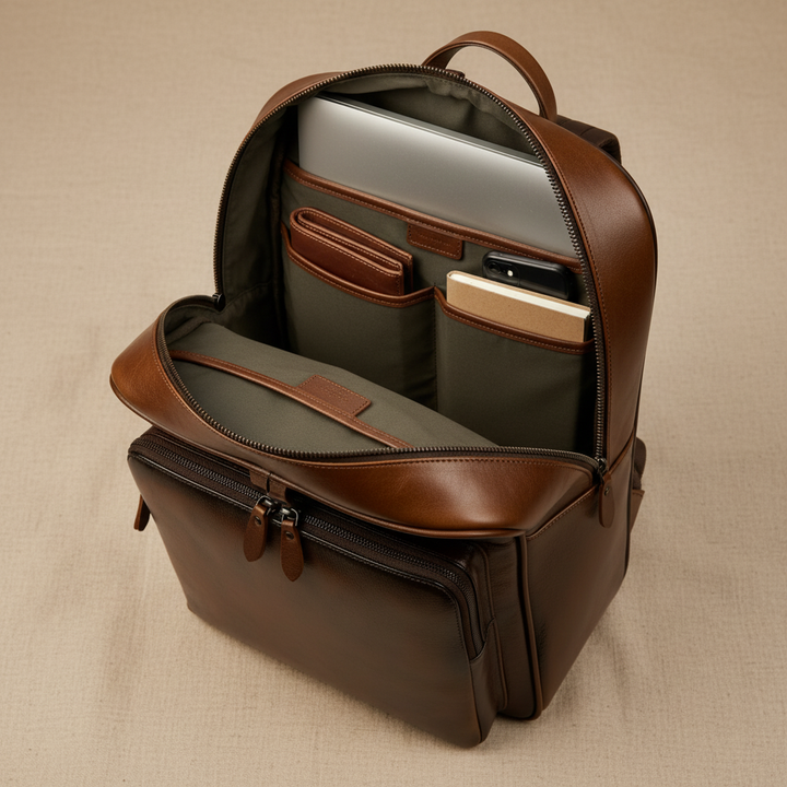 Mochila Bennett de cuero