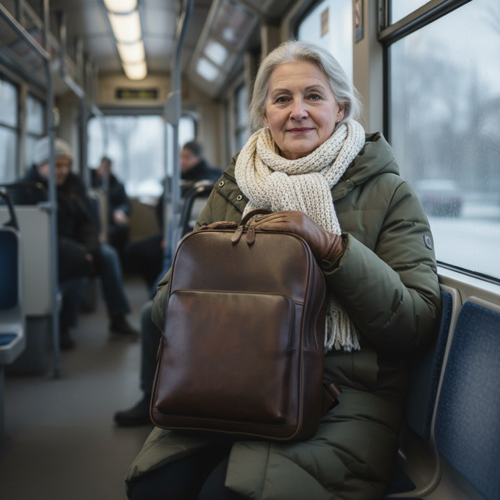 Mochila Bennett de cuero