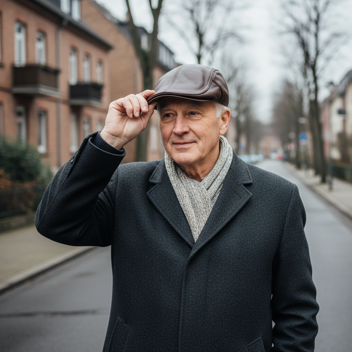 Gorra de cuero Hanz para conductor