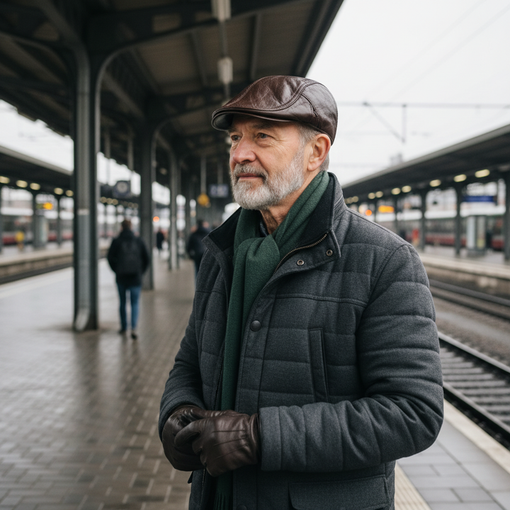 Gorra de cuero Hanz para conductor