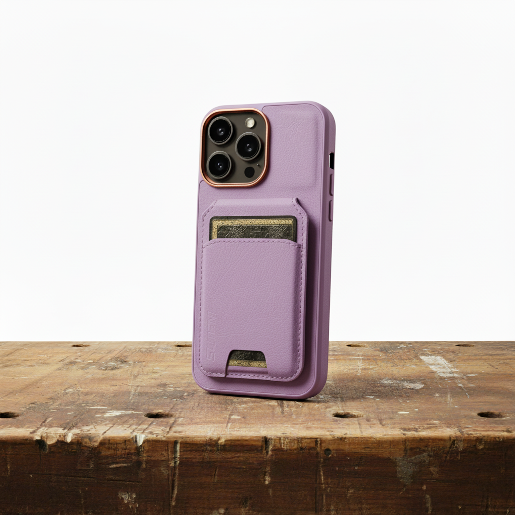 Funda para teléfono con aspecto de cuero de Adrian