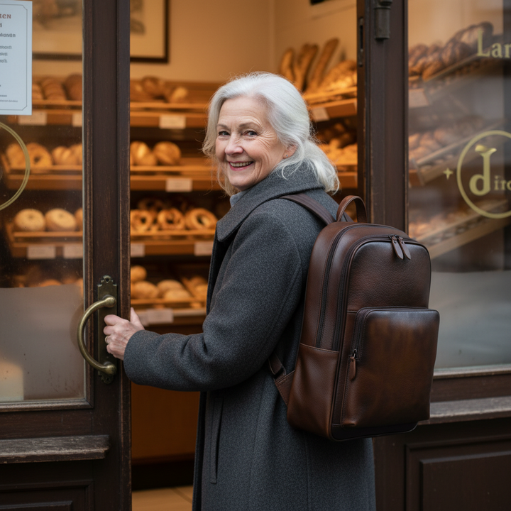 Mochila Bennett de cuero