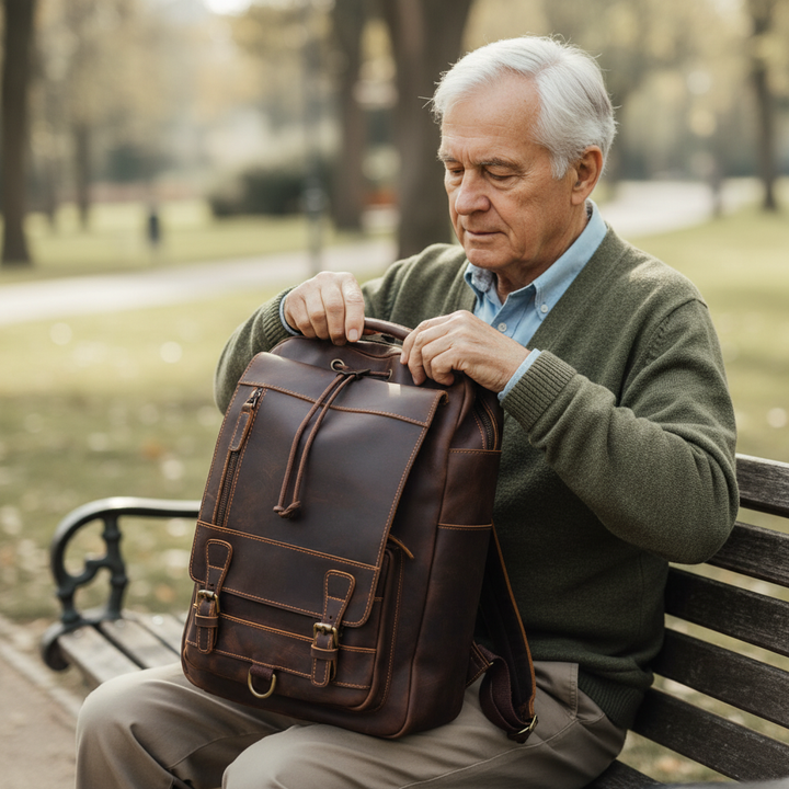 Mochila vintage de Mike